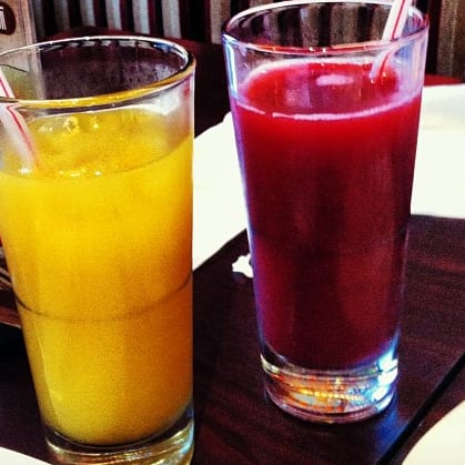 Assorted Fruit Juices.